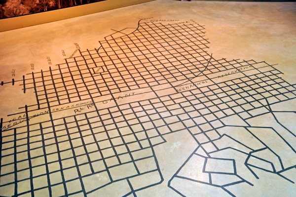 Grid map on the floor